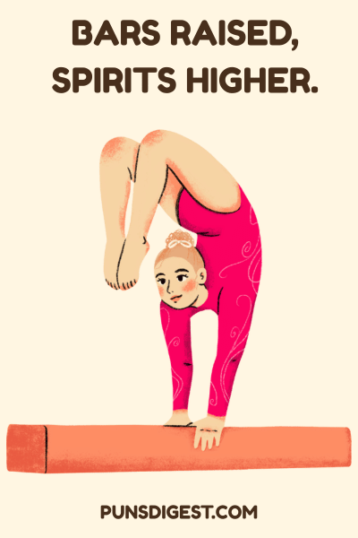 Gymnastic Caption Puns