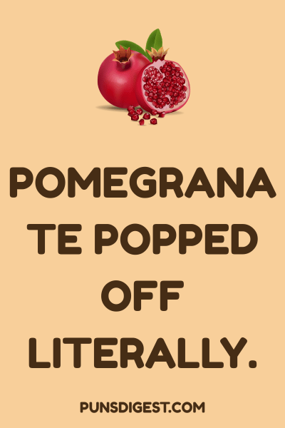 Funny Pomegranate Puns