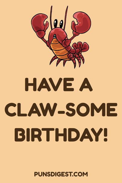 Lobster Puns for Birthday